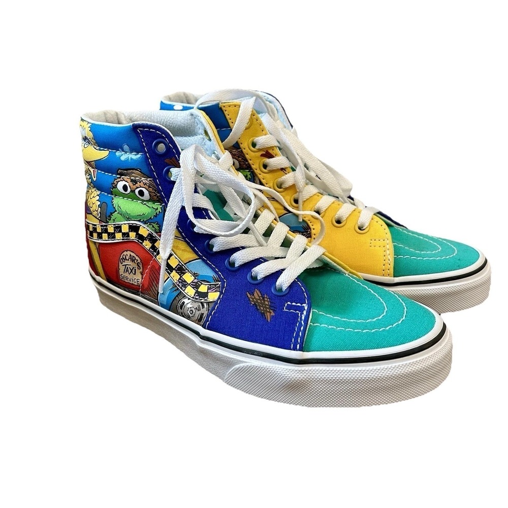 Vans Sk8-Hi Sesame Street Multi Color High Top Sneakers Mens 4.5 Womens 6.0